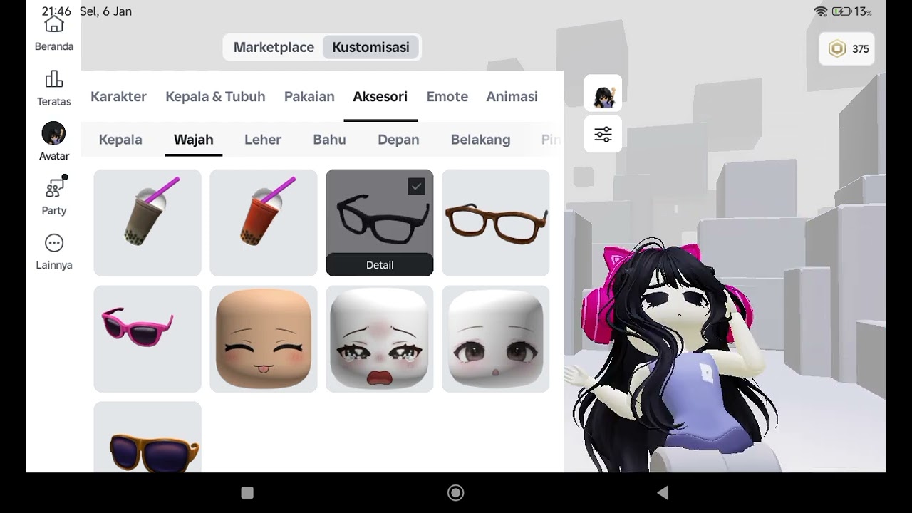 Aku mau hias Avatar #adeshasha-u2j #roblox