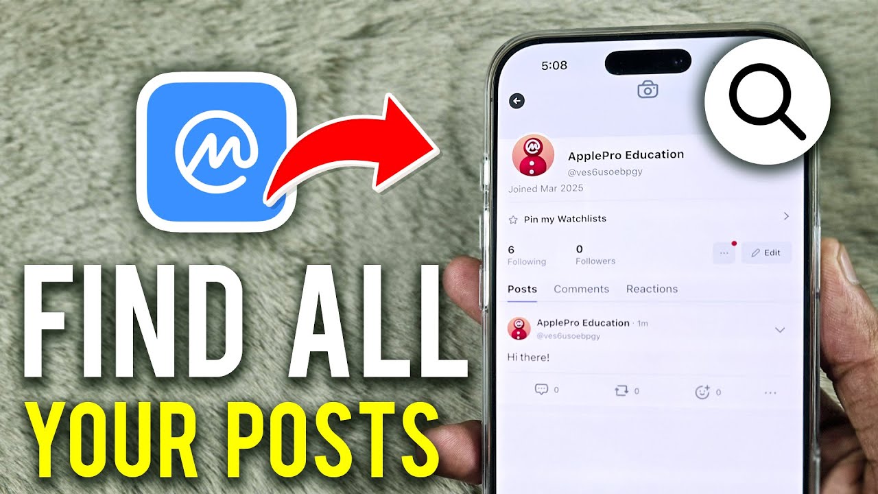 How to Find your Posts on CoinMarketCap
