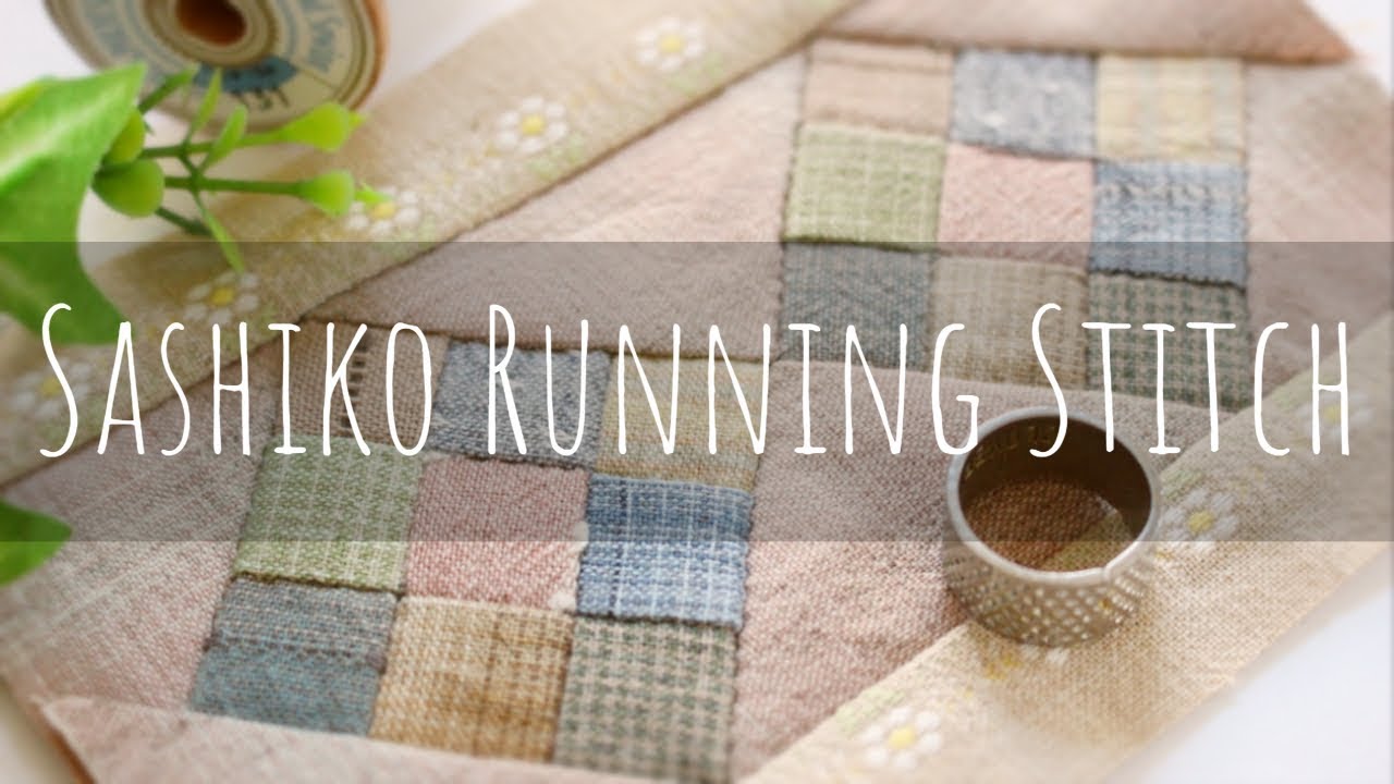 【パッチワーク】運針（ぐし縫い） How to use a Knuckle Ring Thimble for Unshin 日本拼布 Японский пэчворк