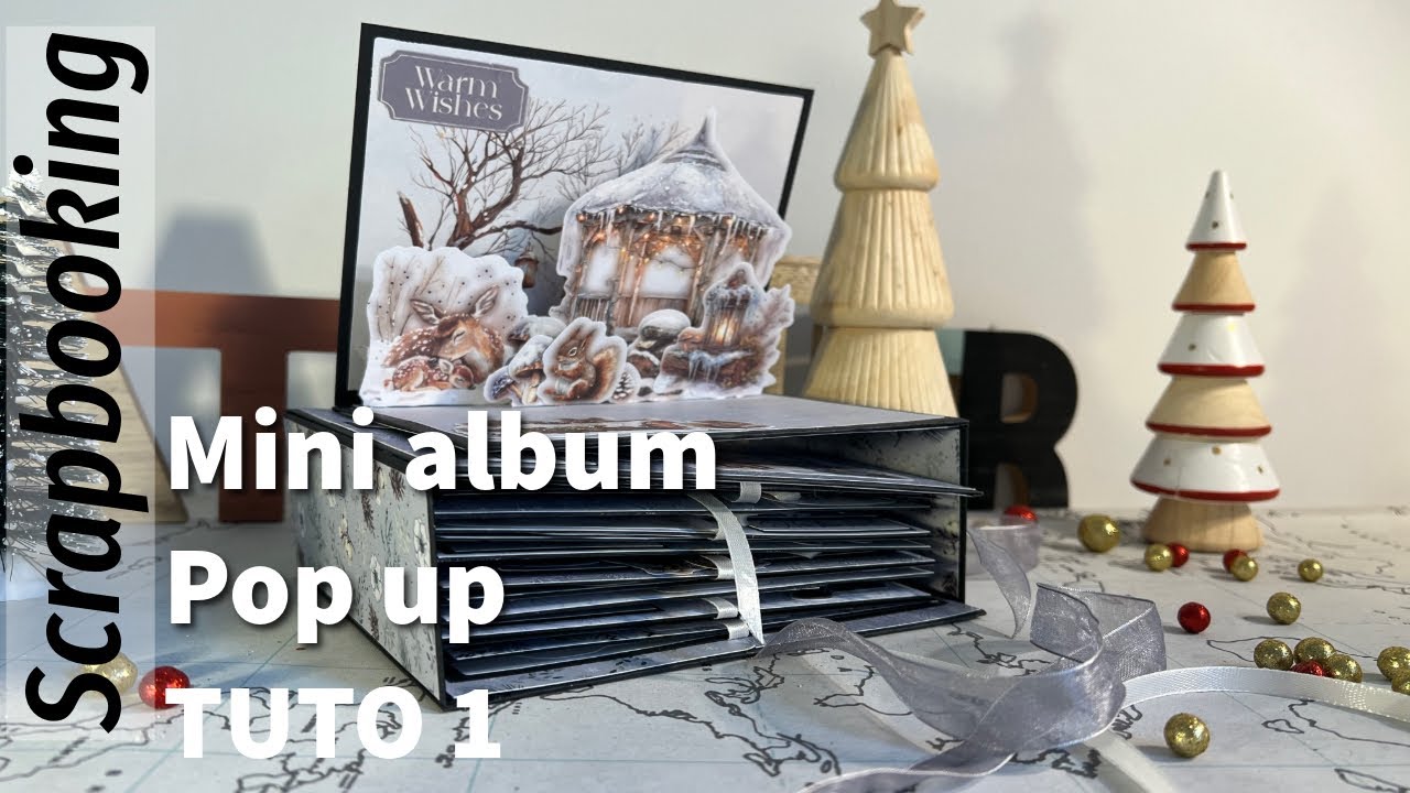 Scrapbooking, tuto un de notre album, cartepop-up, 100 % Action, facile et rapide à réaliser