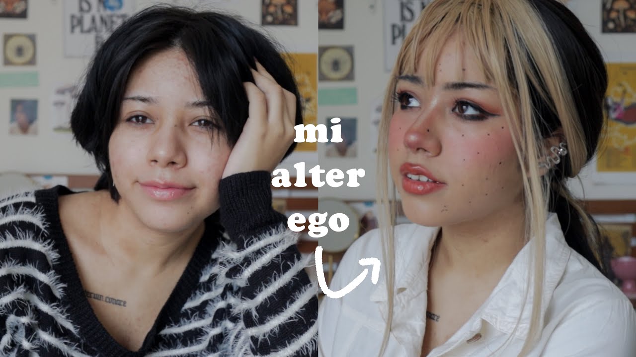 transformándome en mi alter ego + mi rutina de maquillaje diaria // cc español