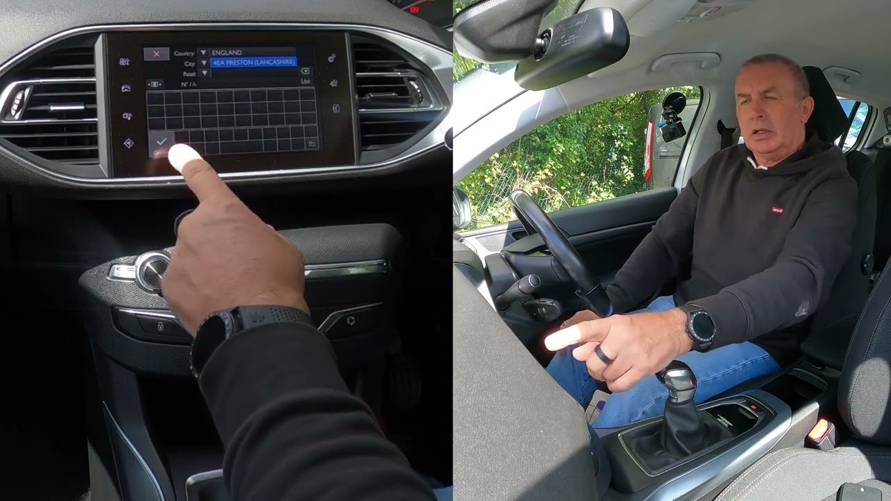 How to set the sat nav in a 2016 Peugeot 308