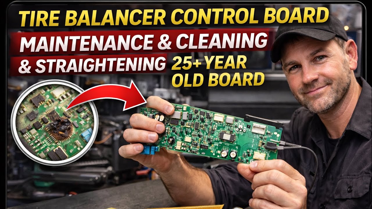 Tire Balancer Control Board Maintenance & Cleaning | Straightening a 25+ Year Old Board