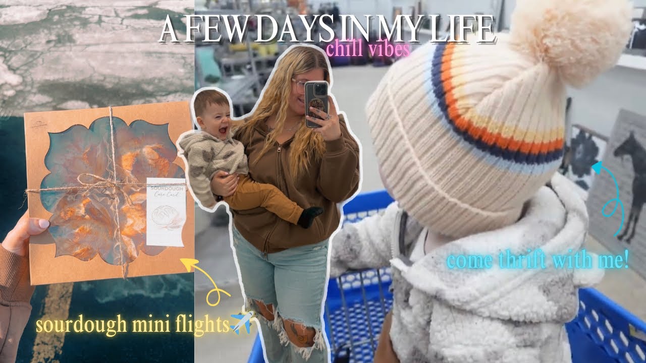 MOM VLOG🙌🏼 chatting, TONS of laundry, thrifting, sourdough, + haul!