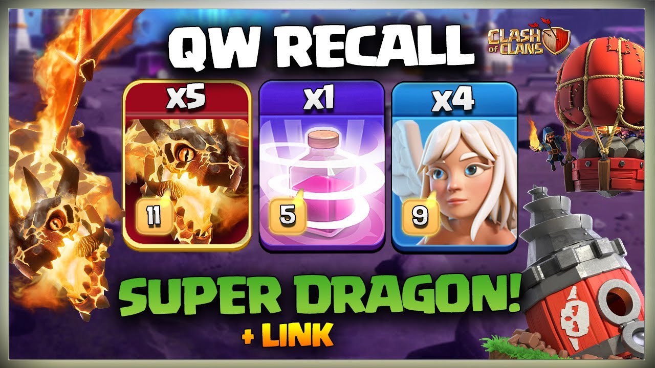 Th16 QC ! Th16 Super Dragon + Recall Spell With Driller! Best Th16 Attack Strategy - Clash Of Clans