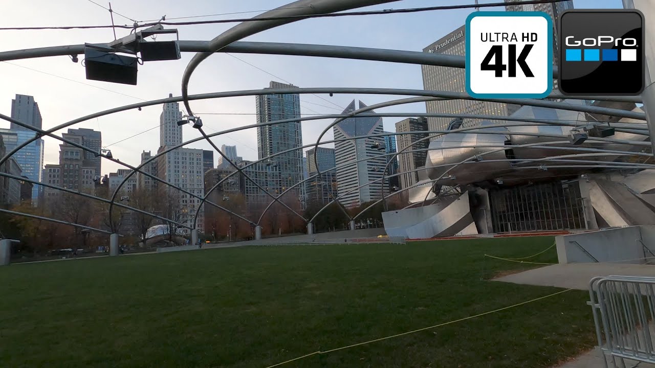 Chicago Millennium Park, Pritzker Pavilion, Laurie Garden, SAIC, Lincoln Head with Relaxing Music