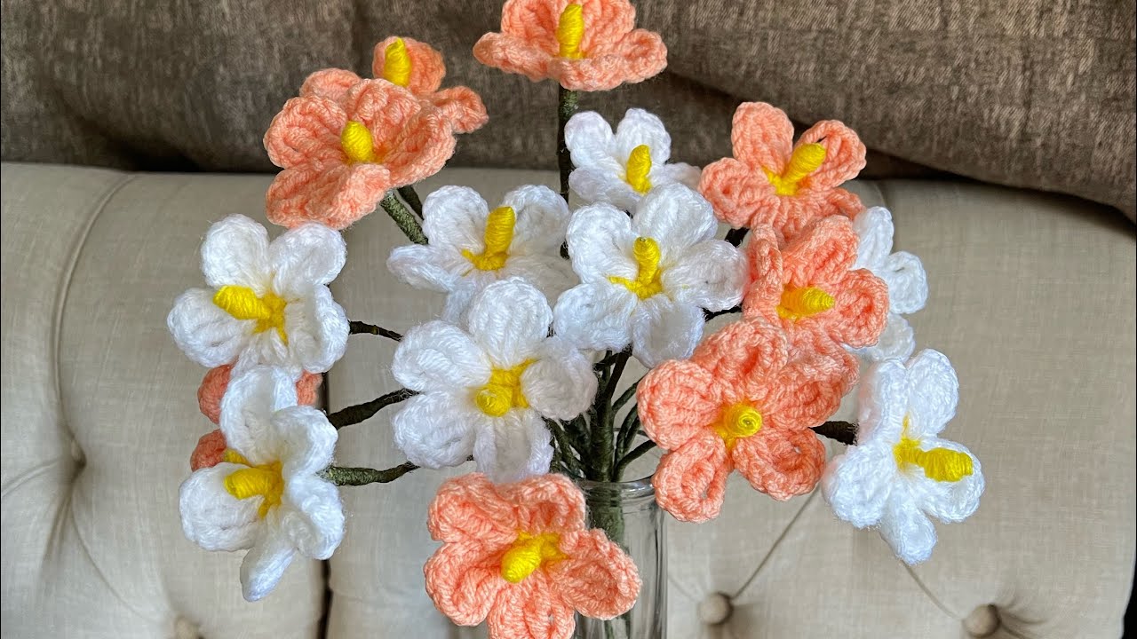 Flor no me olvides 🌺paso a paso súper fácil 🥰🧶