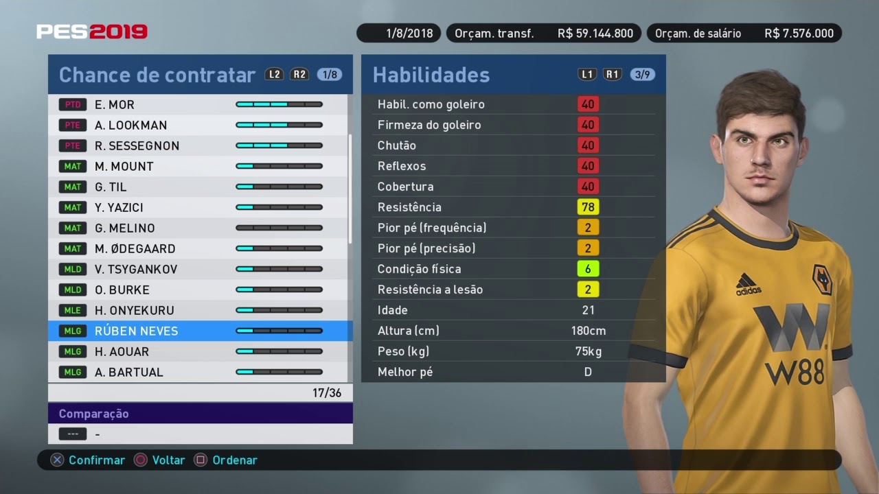 PES 2019 - OS MELHORES JOGADORES JOVENS E BARATOS PARA MASTER LEAGUE