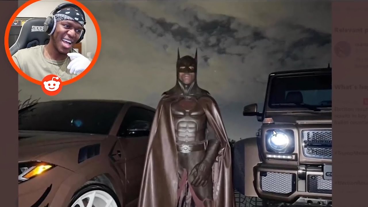KSI Reacts To Travis Scott's Batman Costume