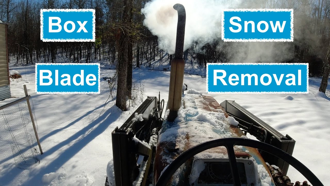 Ford 5000 Tractor Removing Snow With Box Blade