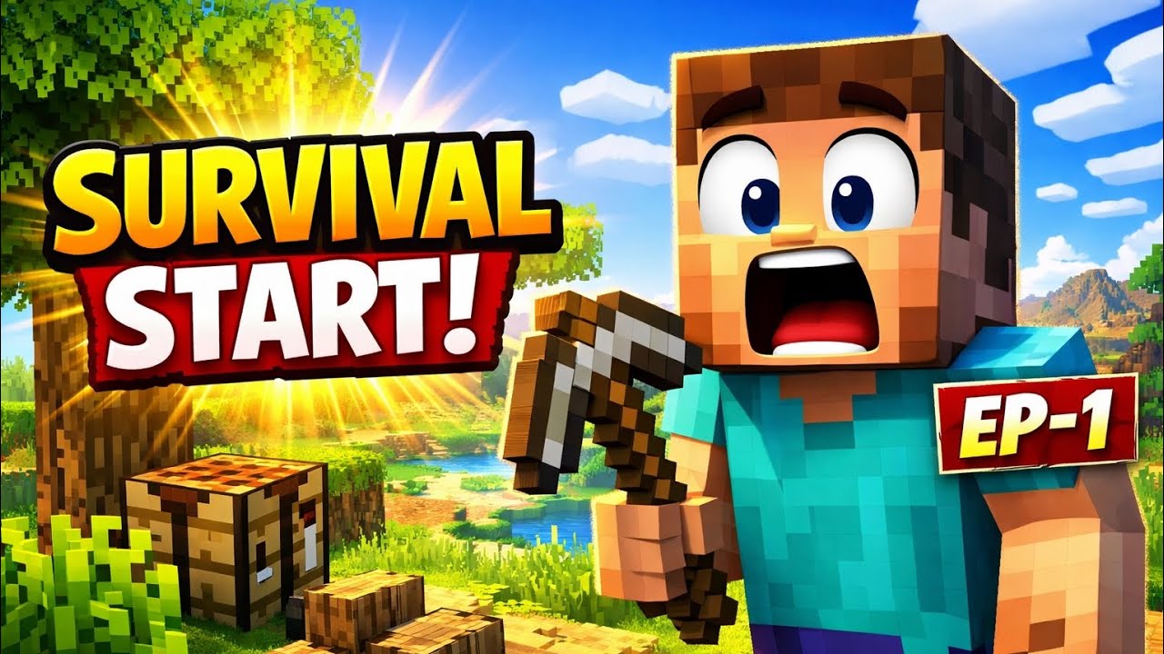 Minecraft Survival Series EP-1 | Naya World, Nayi Shuruaat! 🔥