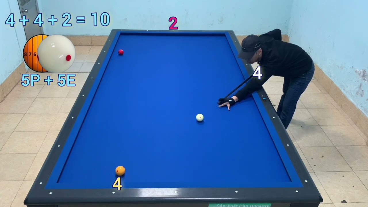 Bida 3 băng| Bộ biến thể của bộ cúp 0-2-4 vào những hình bi thường gặp. Carom 3C Billiards Passion