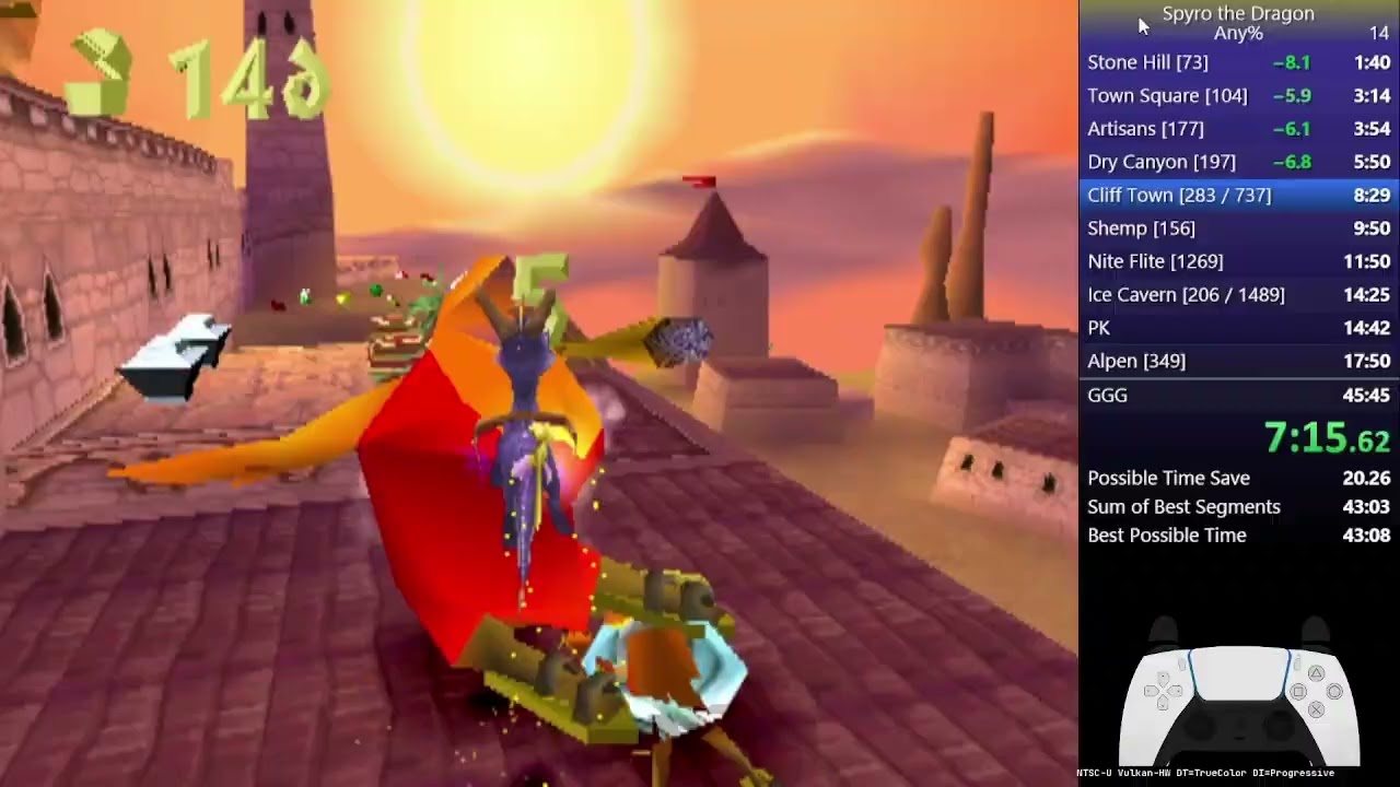 Spyro 1 - Any% PB in 44:45