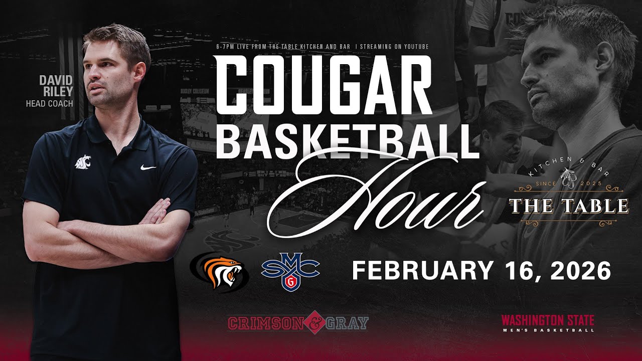 WSU MBB: Crimson & Gray Cougar Basketball Hour with David Riley | Pacific/SMC Week | 2/16/26