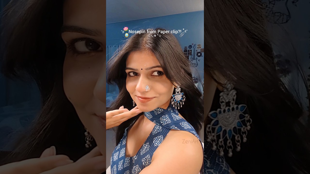 Navratri Nose pin no piercing?! 😮📎DIY from paperclip 🪷