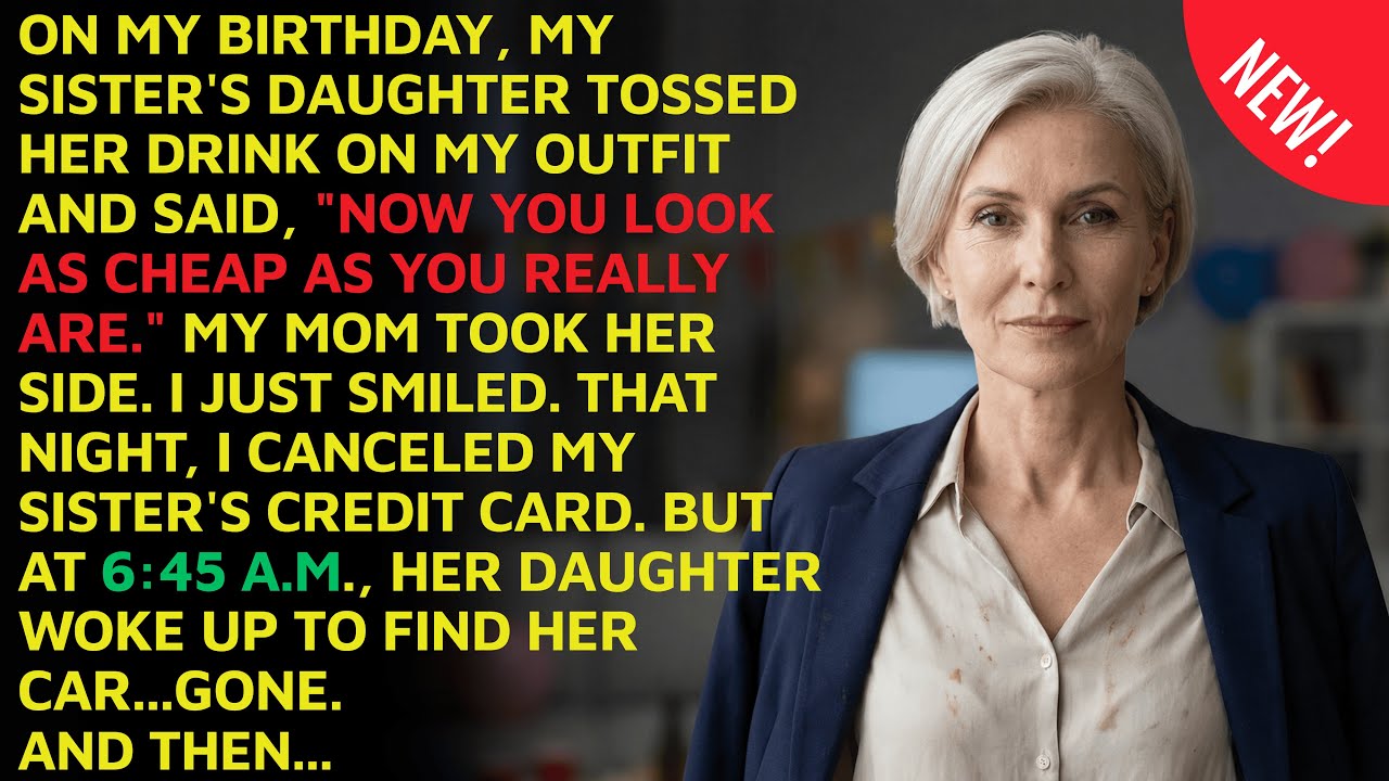 On My Birthday, My Sister’s Daughter Tossed Her Drink On My Outfit And Said, “Now You Look As Cheap”