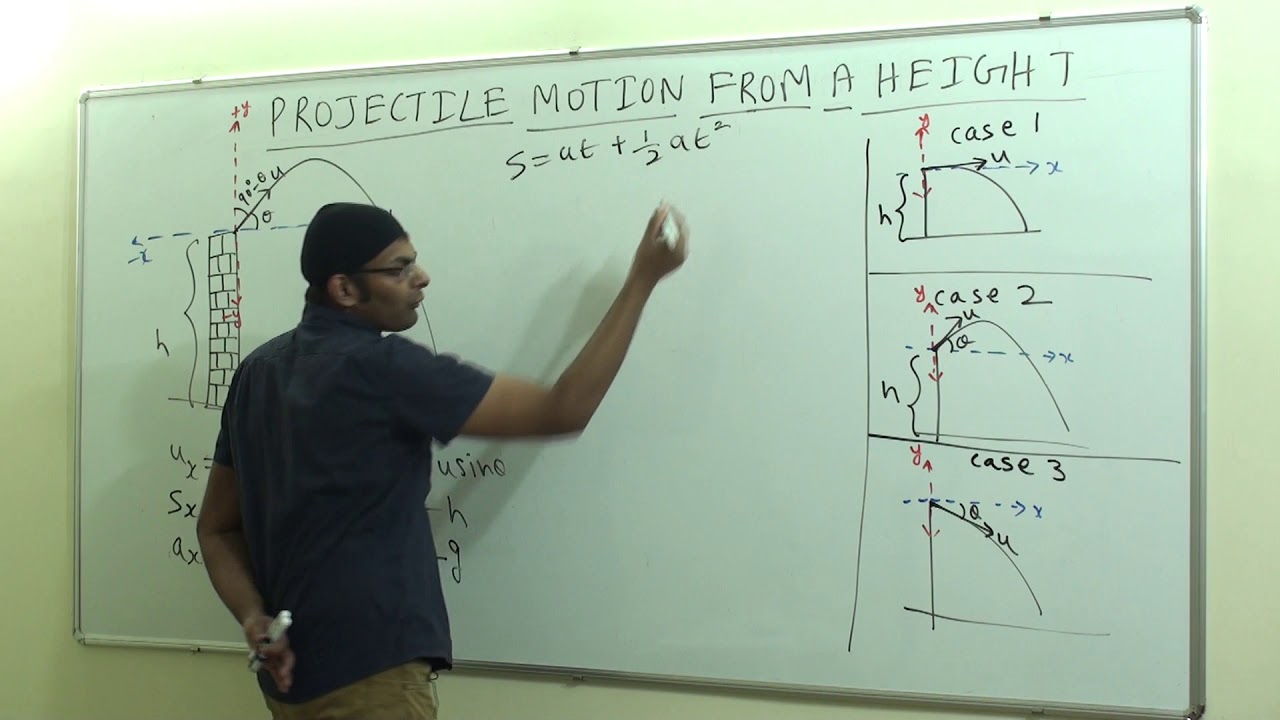 Physics - 3.7 - Projectile Motion from a Height ( Horizontal Projectile )