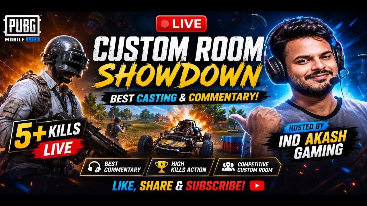 PUBG MOBILE LITE LIVE CUSTOM ROOM  Intense Fights + Pro Commentary | Join Fast