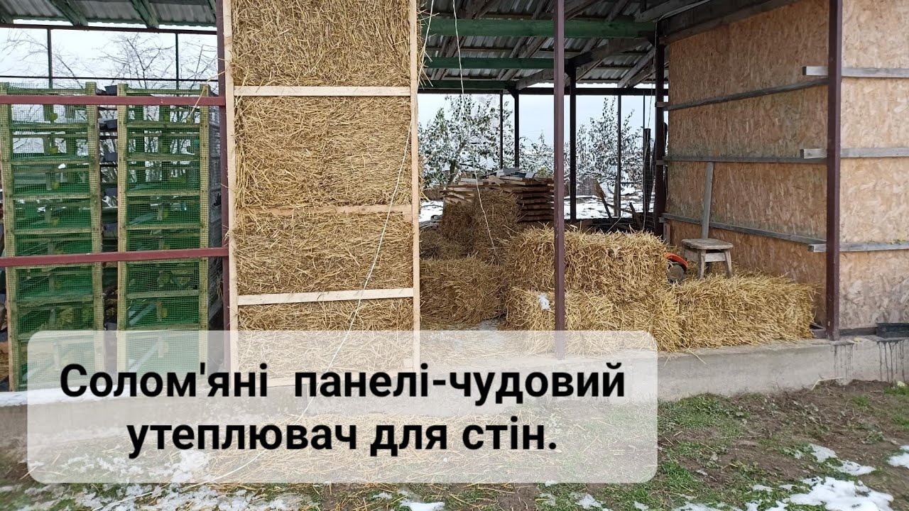 Як ми робимо солом'яні панелі для будівництва пташника.
