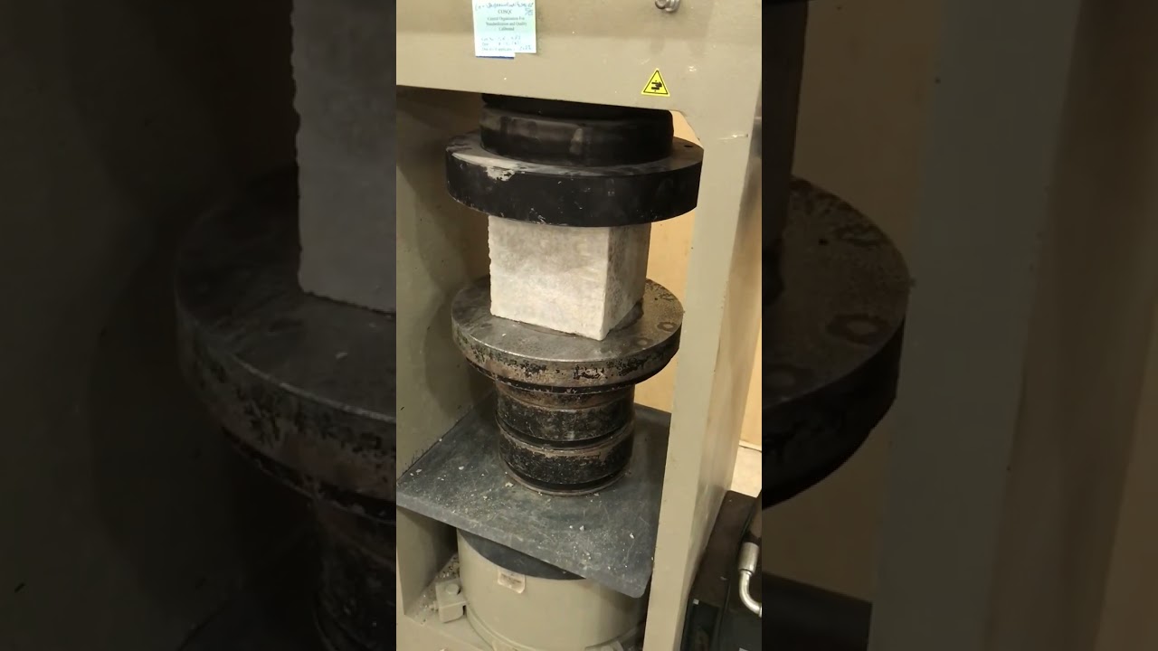Compressive test of concrete (فحص مقاومة الانضغاط للخرسانة)