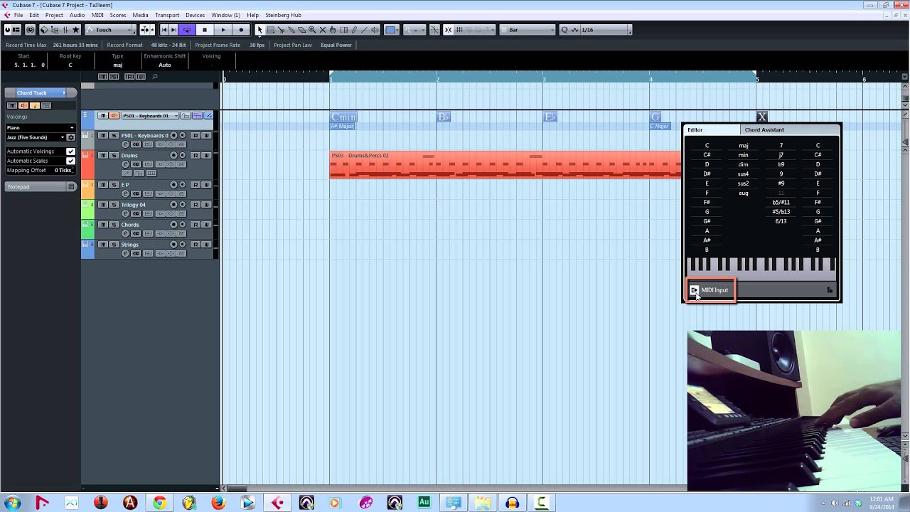 Cubase 7 || Chord Track Part 1 || شرح خاصية