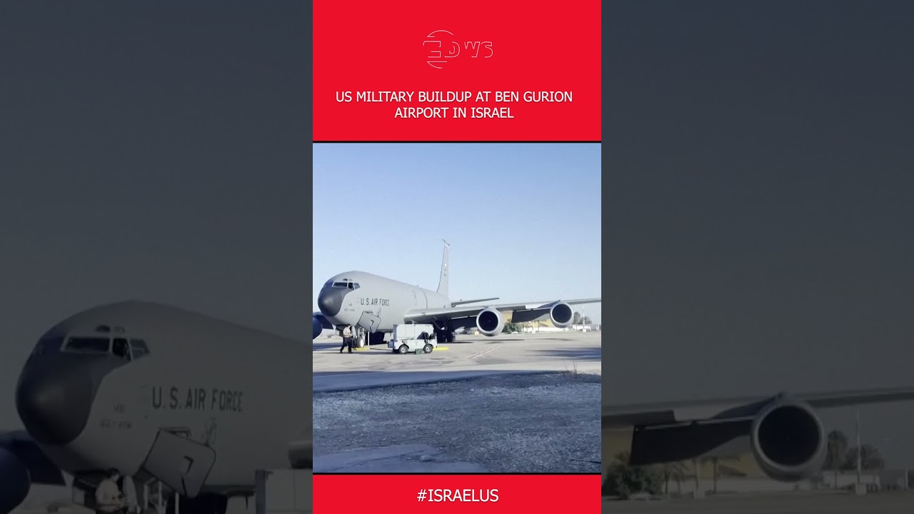 US Military Aircraft Hold Position At Israels Ben Gurion Airport | DWS News | AH1F
