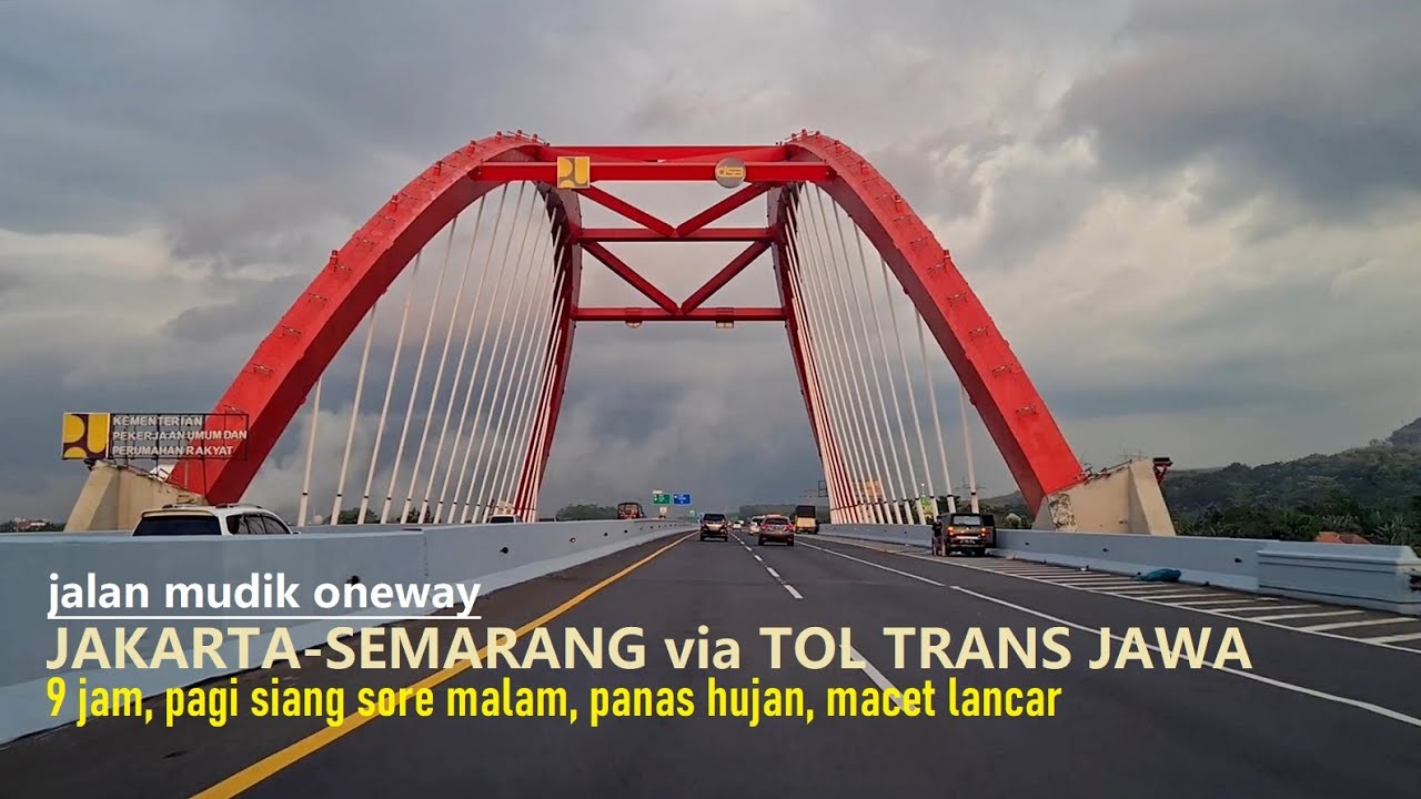 Driving Around Trans Java Toll Road ❗ oneway GTO Cikampek to GTO Kalikangkung Semarang (Tol Jawa)