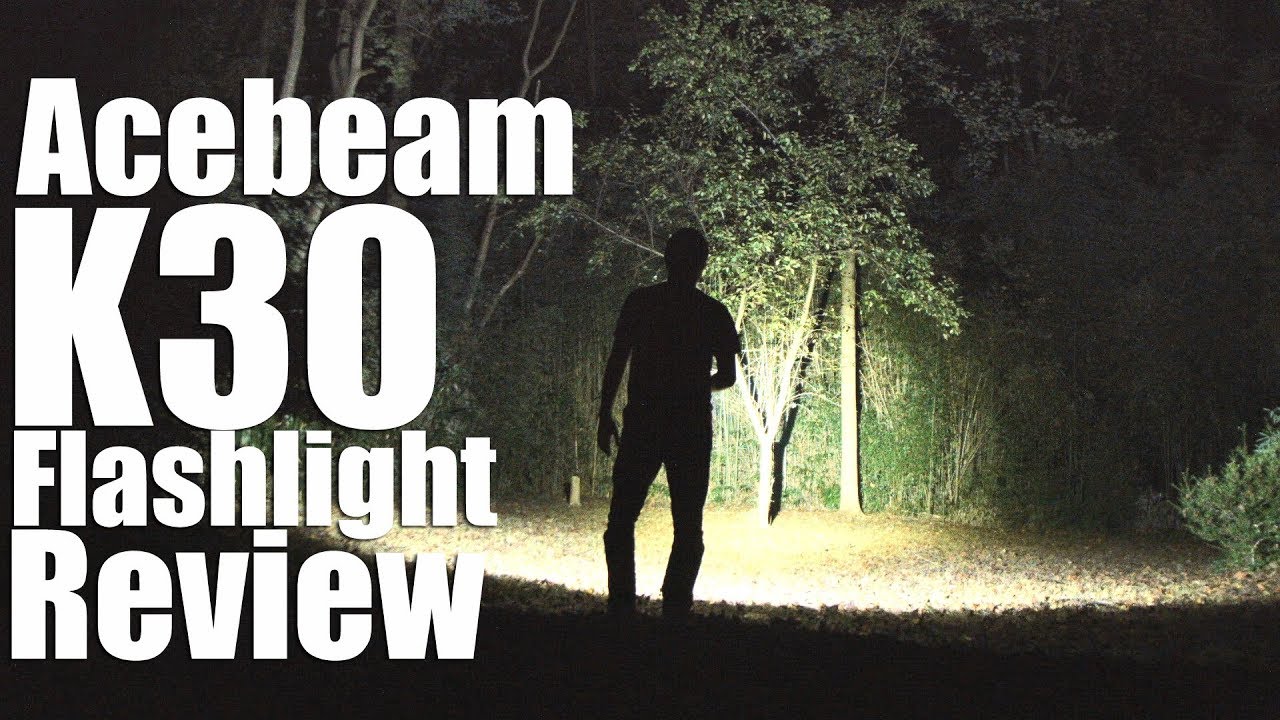 Acebeam K30 Flashlight Review.  A beer can sized 5000 lumen torch.