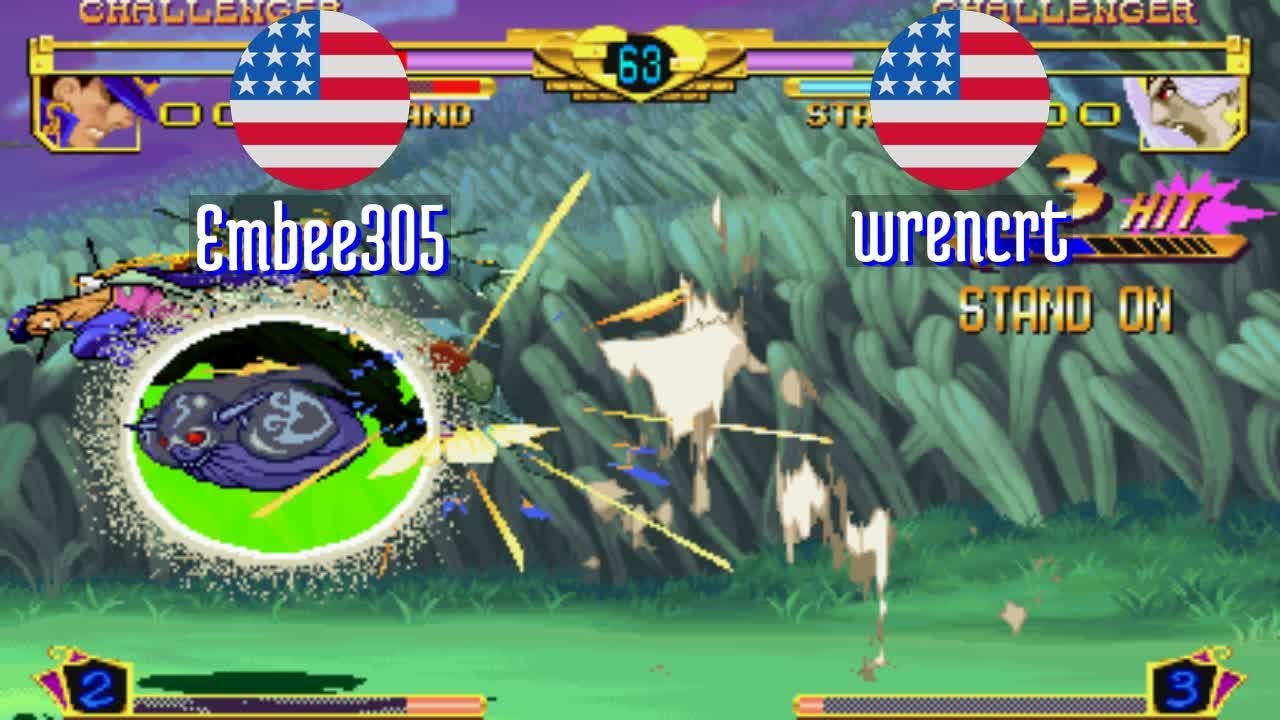 FT3 @jojobanr1: Embee305 (US) vs wrencrt (US) [JoJo HFTF jojoban Fightcade] Feb 25