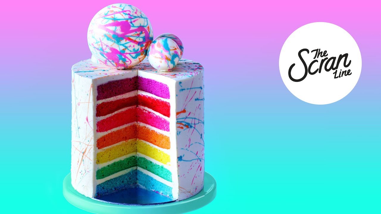 300K SUBSCRIBERS RAINBOW CAKE! - The Scran Line