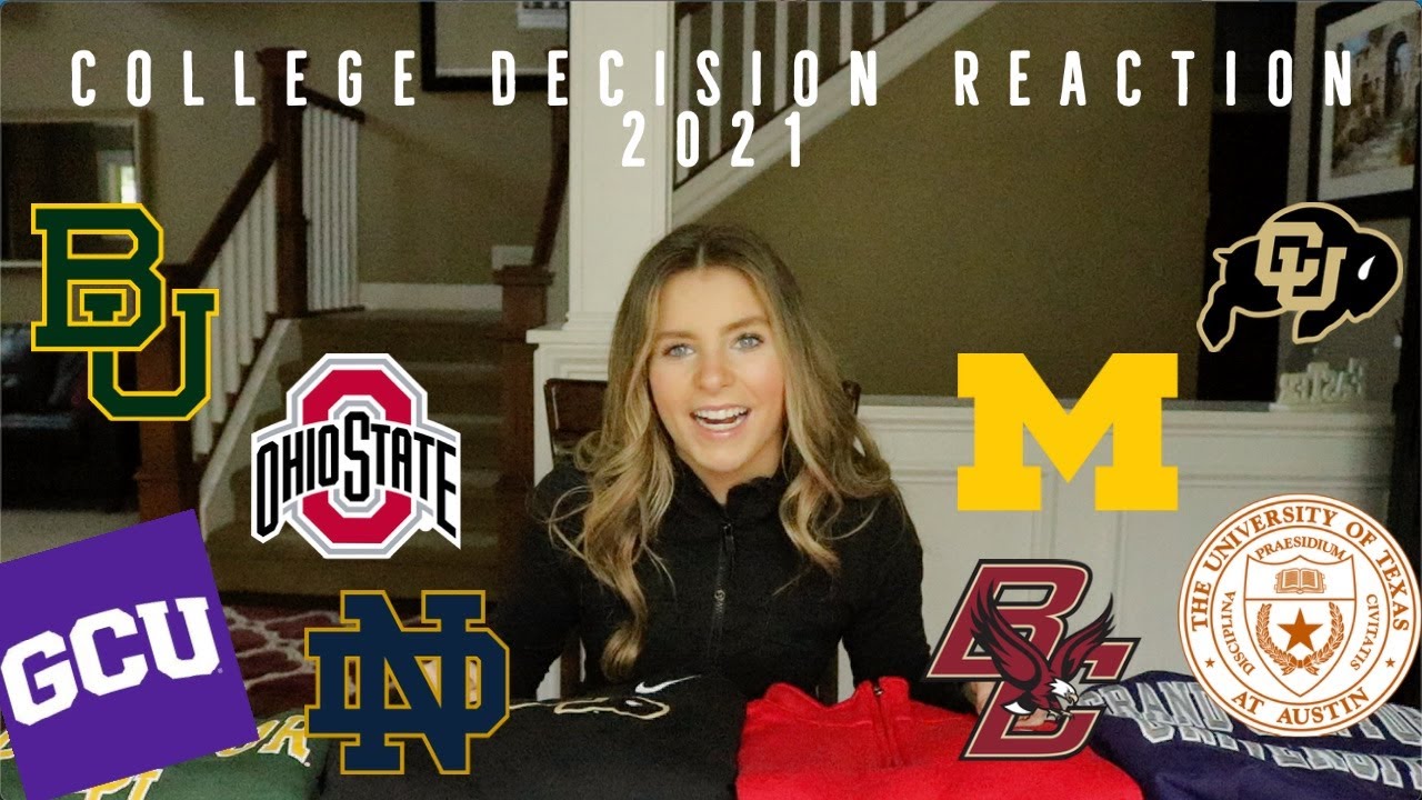 COLLEGE REACTION + DECISION REVEAL 2021 (notre dame, ohio state, baylor, + 5 more)