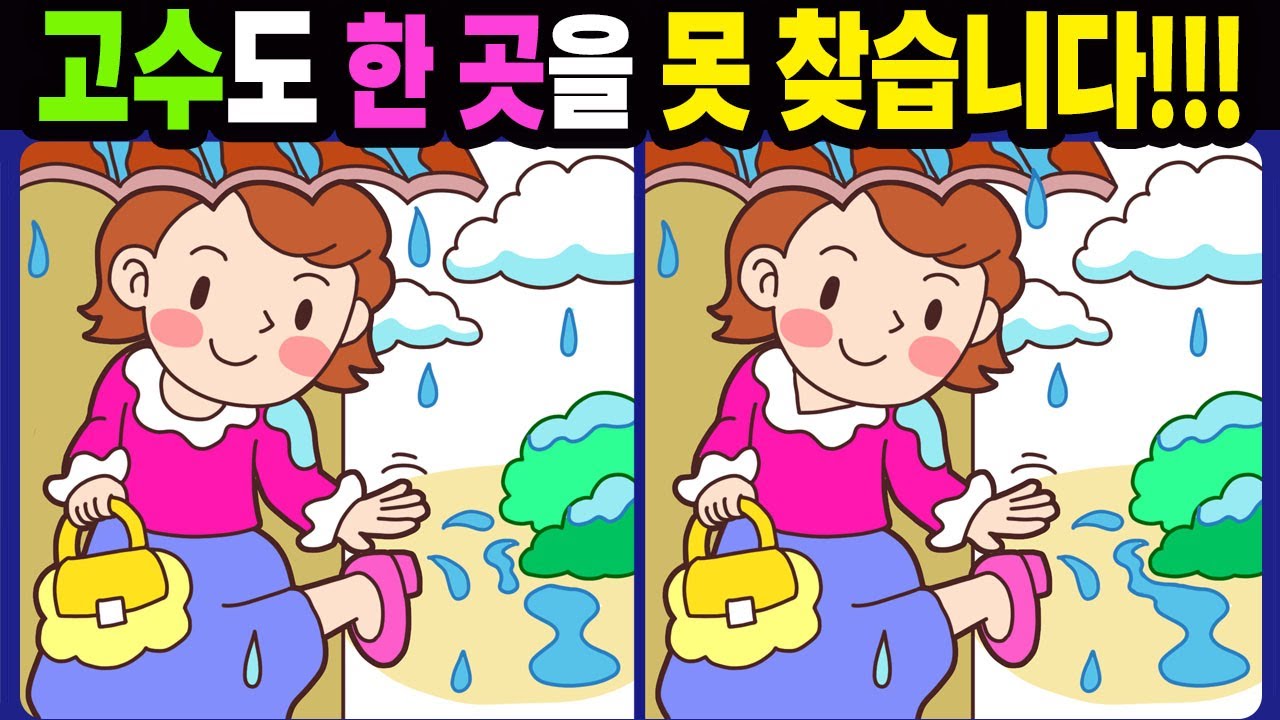 【다른그림찾기/치매예방】고수도 한 곳을 못 찾습니다!【틀린그림찾기/두뇌운동/숨은그림찾기/Find the Difference/치매예방퀴즈】867