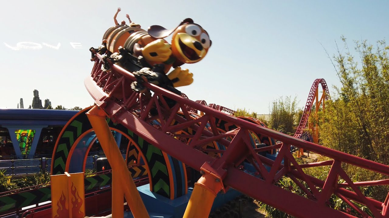 Slinky Dog Dash Roller Coaster Ambience at Disney's Hollywood Studios · Walt Disney World 4K