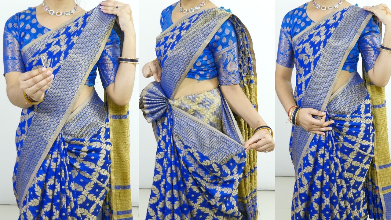 Perfect Saree Draping Hacks for Slim Look | Easy & Simple Draping Tricks for  Heavy Silk Saree