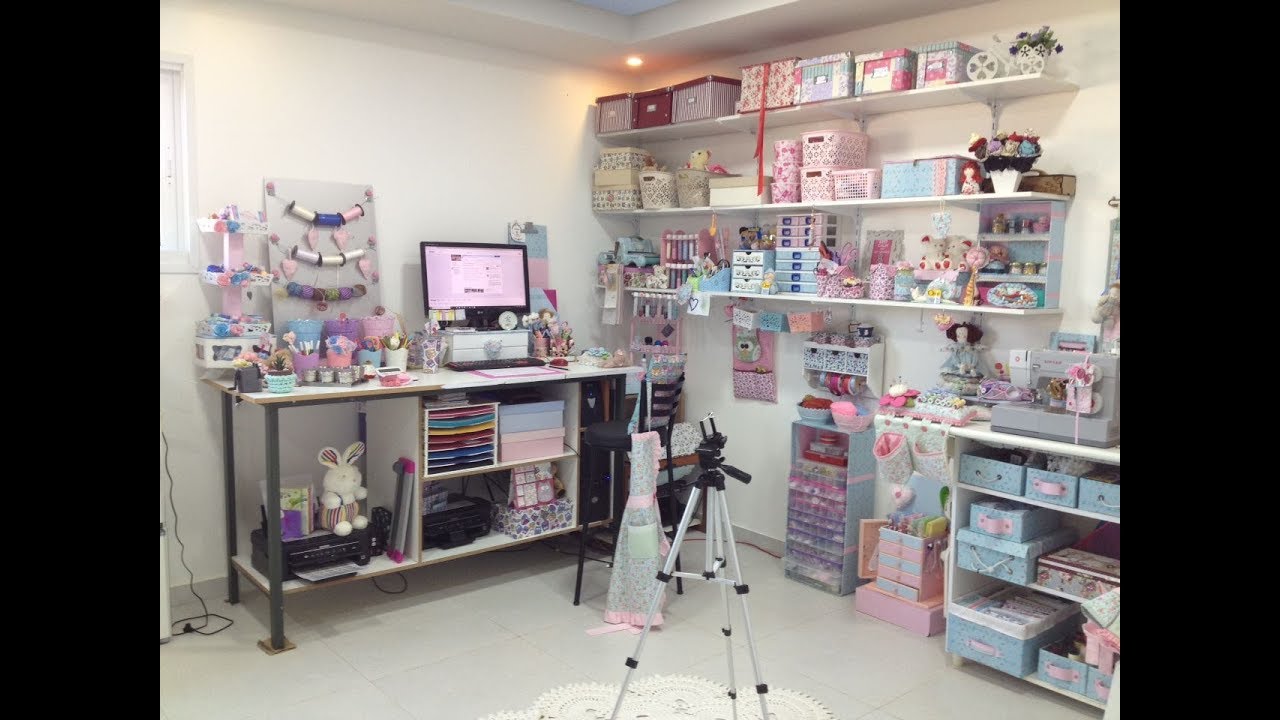 Tour pelo atelier - HOME OFFICE completo.