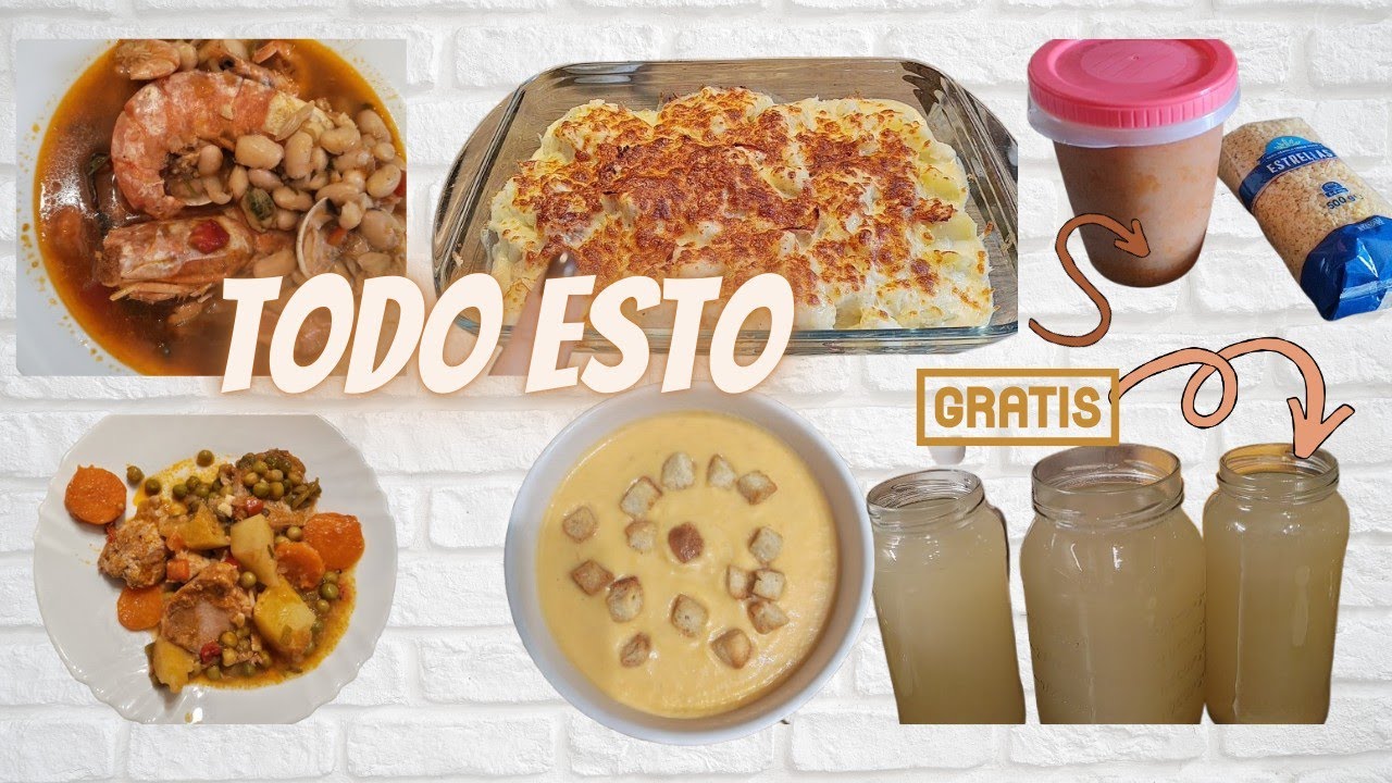 MULTIPLICA TU COMIDA: 10 raciones Healthy food + 4 litros de caldo(aprovechamiento total) #lifestyle