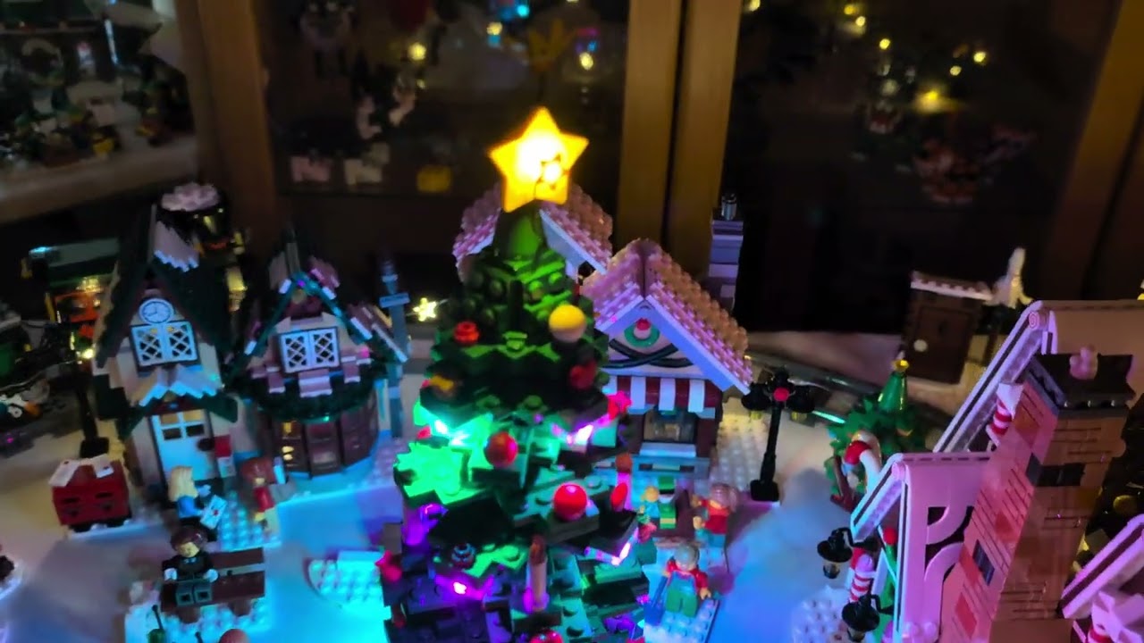 Lego village 2024 night time