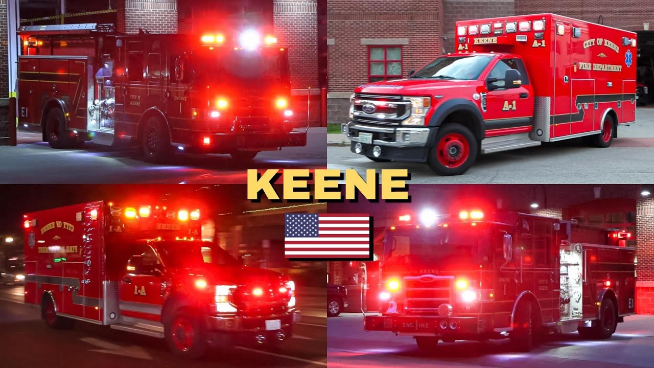 Keene | Fire Department Ambulance 1, Engine 1 Respond With Lights and Siren to Medical Calls