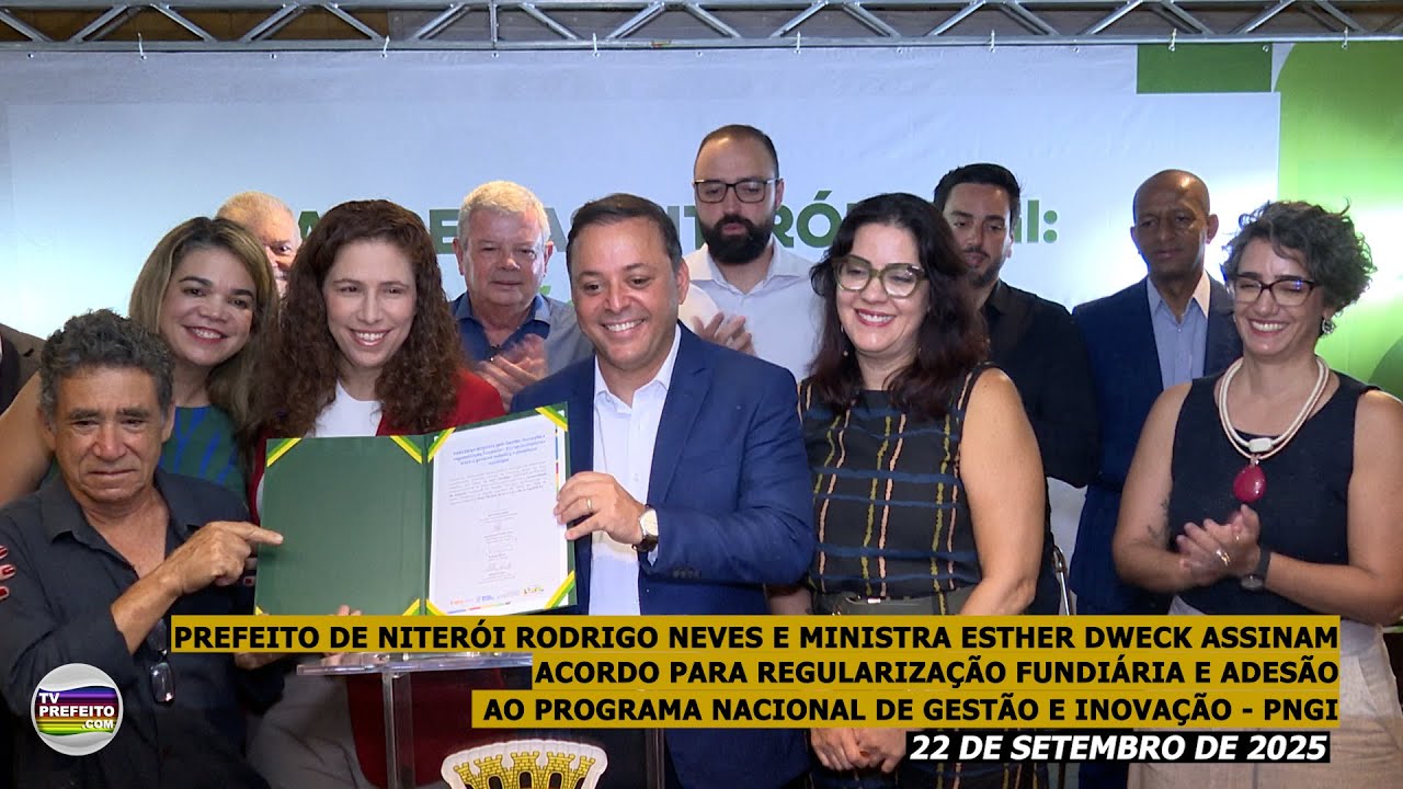 Prefeito de Niterói Rodrigo Neves e Ministra Esther Dweck assinam Acordos de Cooperação Técnica