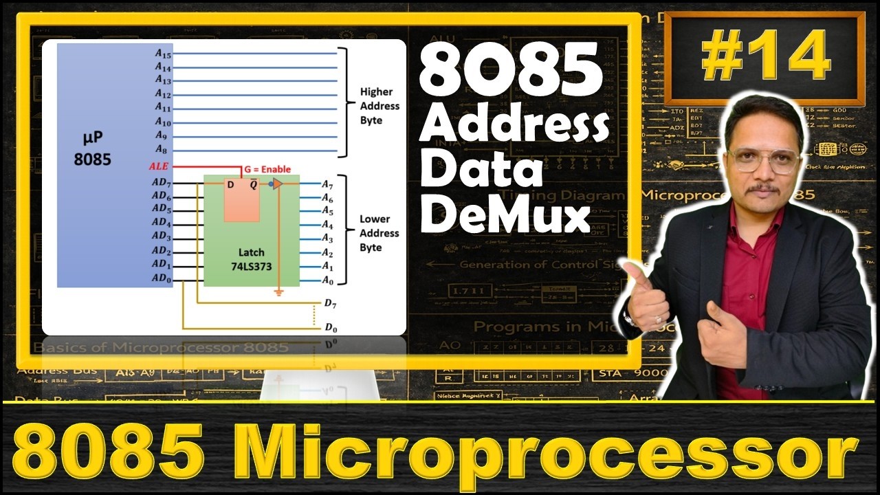 Демультиплексирование адресных данных в микропроцессоре 8085 | Демультиплексирование AD7-AD0