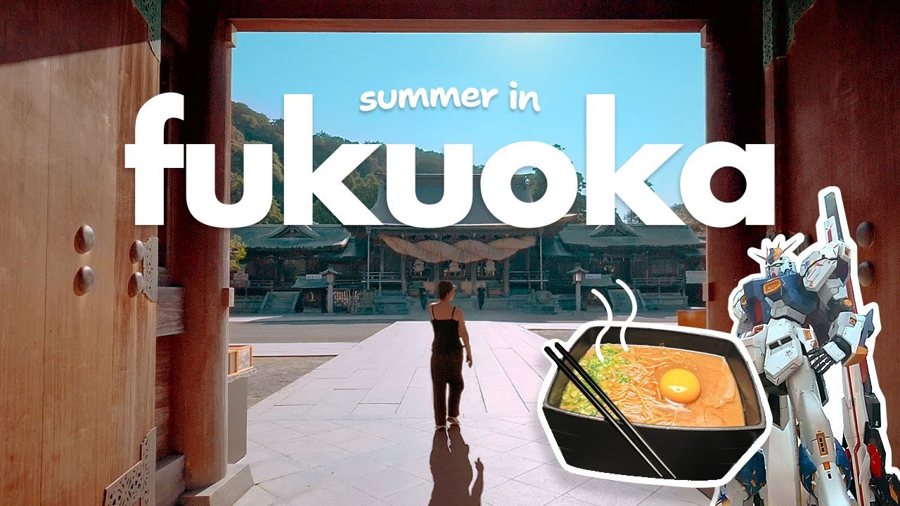 summer in fukuoka japan day 1 | ichiran, tenjin, miyajidake shrine, tosu premium outlet and lalaport