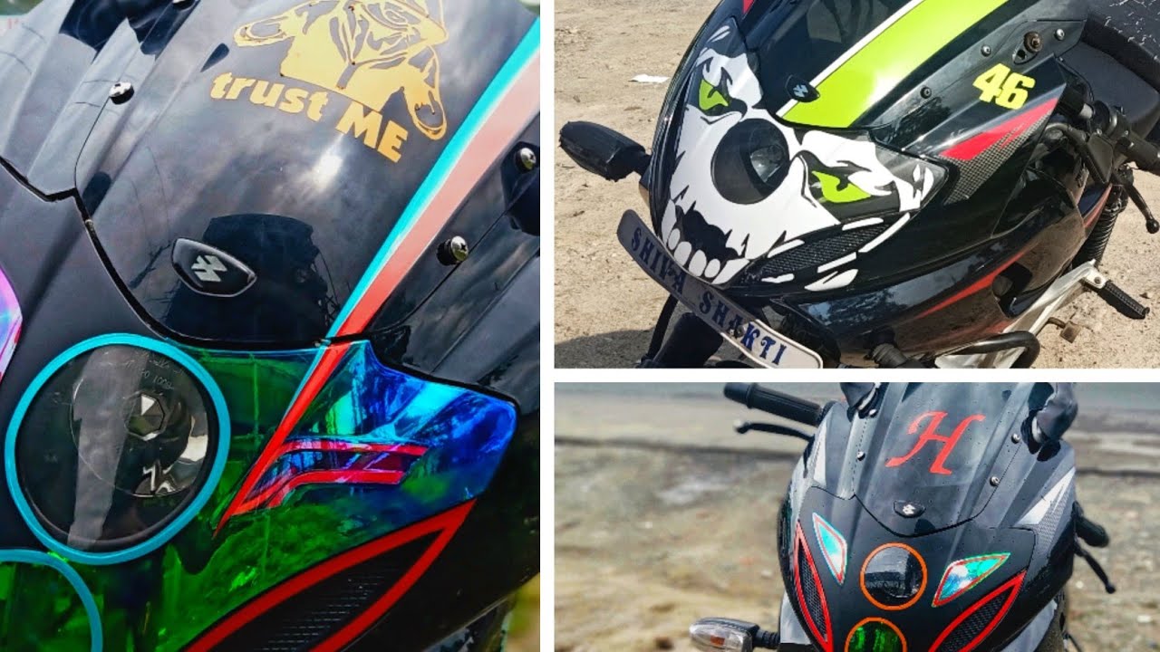 BAJAJ || модификация pulsar 220F || световой дизайн || дымовая завеса