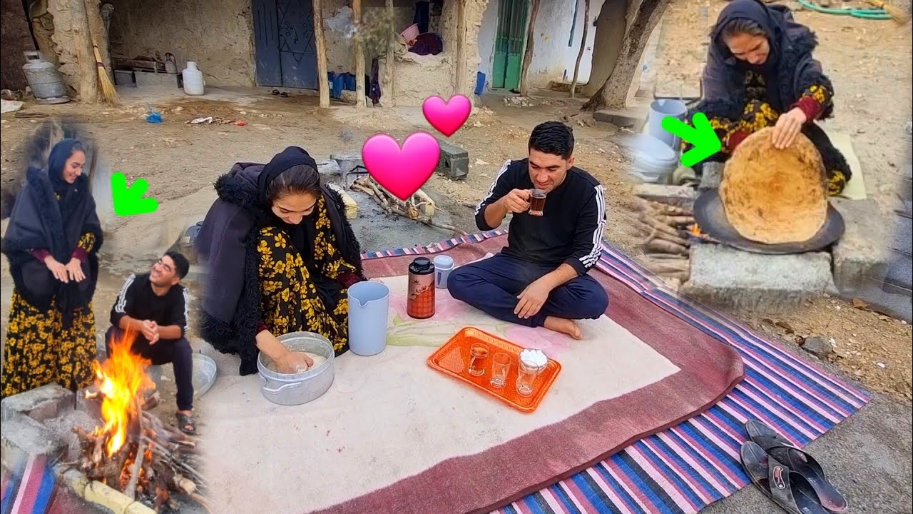 Sweet waiting for the little girl | Amir and Fatemeh's love with their mother ❤️👶🥖