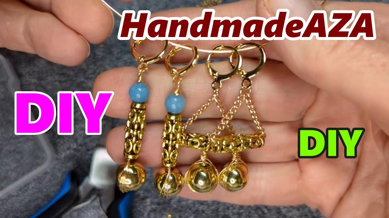 How to do Earrings from Tube Beads? Серёжки из Aжурных Трубочек!