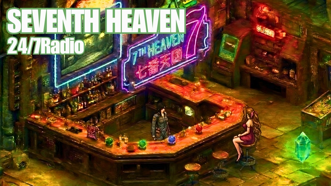 Study & Coding Music for JRPG Fans – 24/7 Seventh Heaven Bar LoFi (Cyberpunk FF7-Inspired)