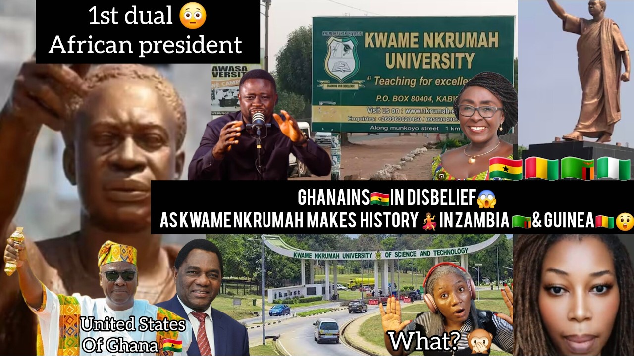 ECHOKE🔥💃ZAMBIANS🇿🇲&GHANAIANS🇬🇭IN AWE TO SEE KWAME NKRUMAH'S LEGACY👌 IN ZAMBIA&GUINEA 🌍