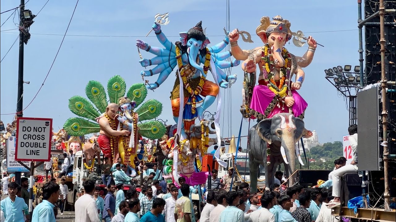 Hyderabad Ganesh Visarjan 2025 | Lord Ganesha shobha yatra 2025 | Ganesh Chaturthi 2025