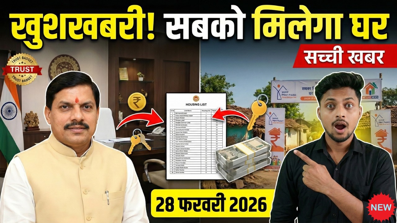 PM Awas Yojana 2026 : मध्य प्रदेश में पैसा मिलना शुरू! CM मोहन यादव का बड़ा ऐलान