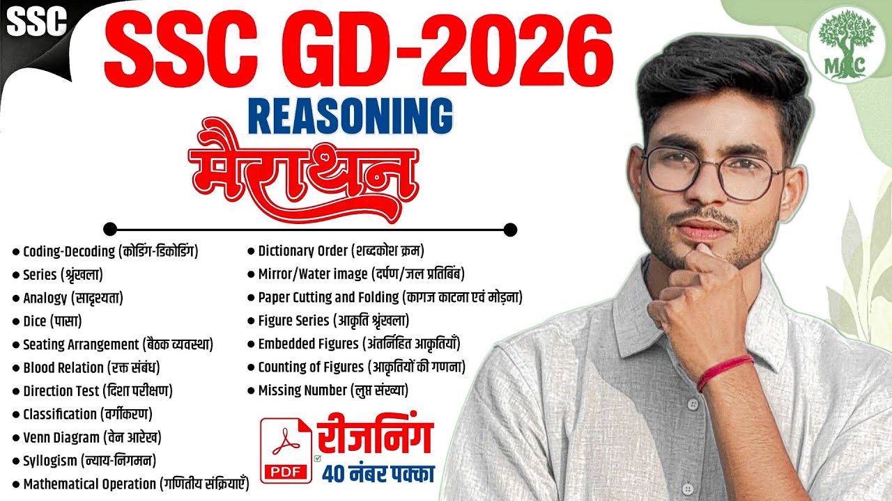 SSC-GD 2026: 🤯 Reasoning Marathon ☠️(One Shot) | Mori Classes