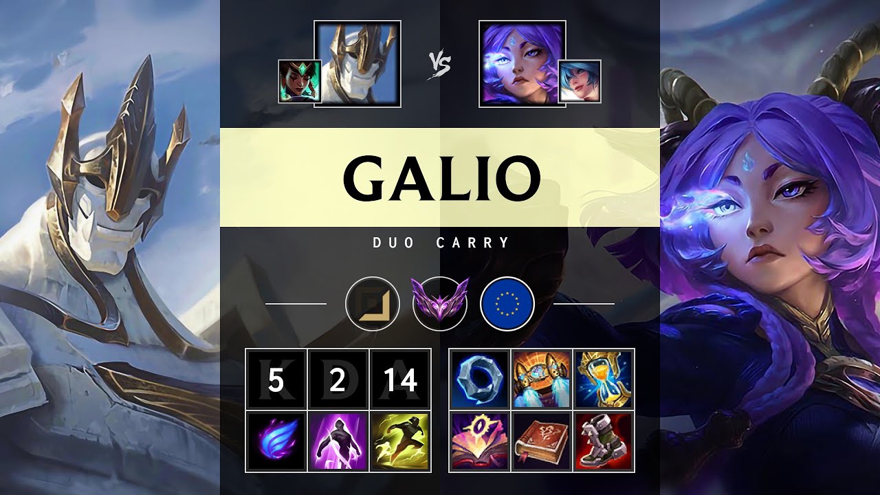 Galio Carry vs Yunara - EUW Master Patch 25.16